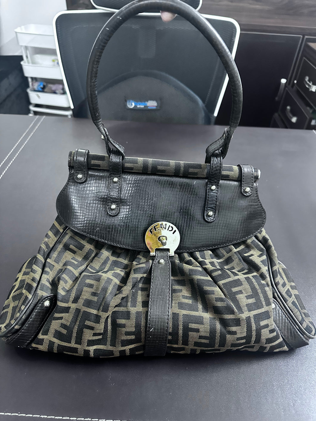 Fendi Zucca Magic Small Satchel Handbag