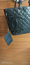 Load image into Gallery viewer, Authentic Chanel Shopping bag Cambon, black lambskin leather
