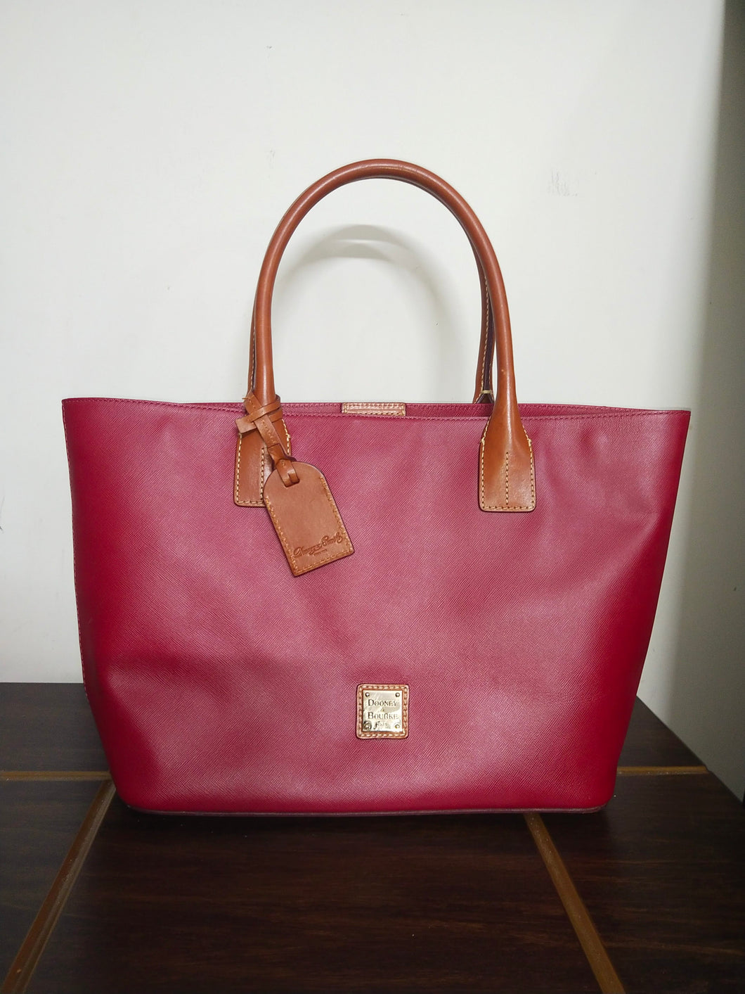 Dooney & Bourke Large Shopper Red Leather Tote