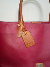 Load image into Gallery viewer, Dooney &amp; Bourke Large Shopper Red Leather Tote
