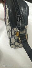 Load image into Gallery viewer, Authentic GUCCI Web Navy 10.02.004 GG Monogram Canvas Crossbody Bag 
