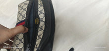 Load image into Gallery viewer, Authentic GUCCI Web Navy 10.02.004 GG Monogram Canvas Crossbody Bag 
