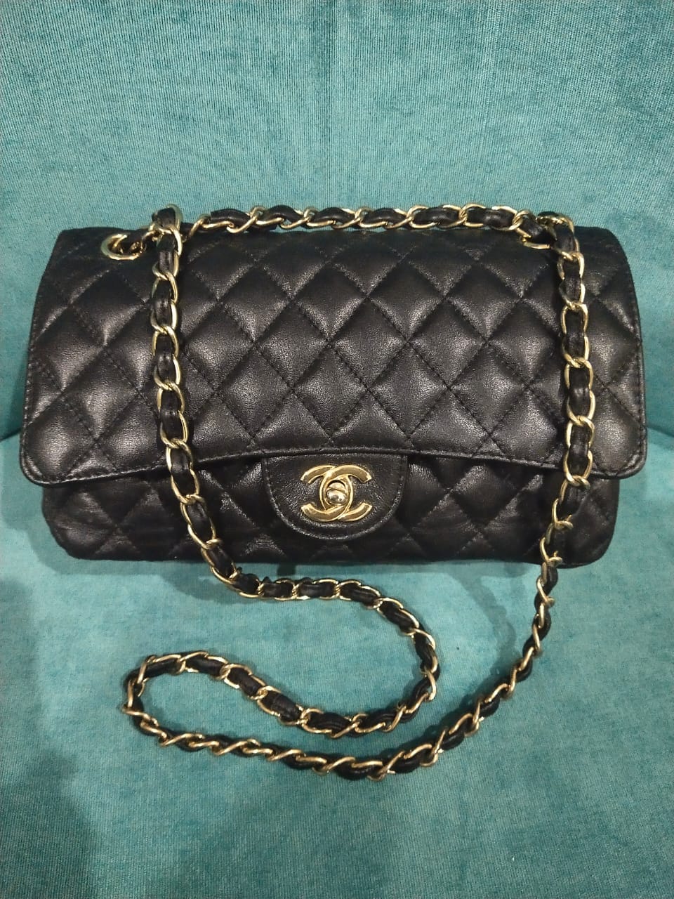 Gorgeous Chanel Black Caviar Maxi Double Flap Bag