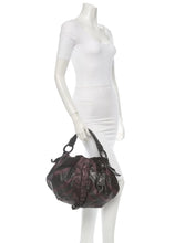 Load image into Gallery viewer, Prada Black &amp; Purple Striped Leather Hobo
