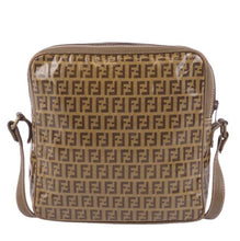 Load image into Gallery viewer, Authentic Vintage Fendi Pattern Zucchino Leather Ladies Khaki Zucca Shoulder Bag
